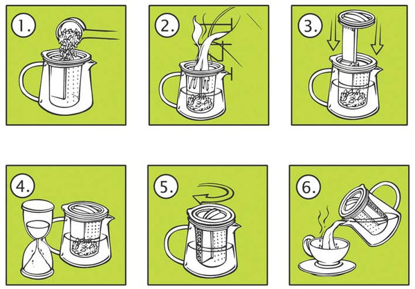 Finum Tea Control Glass Tea Pot (Large 1L)